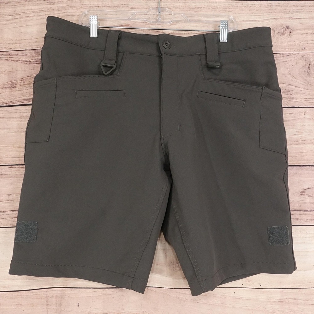 Prometheus Design Werx Shorts Mens 37 Green Chino Nylon Stretch 11 Inseam Casual